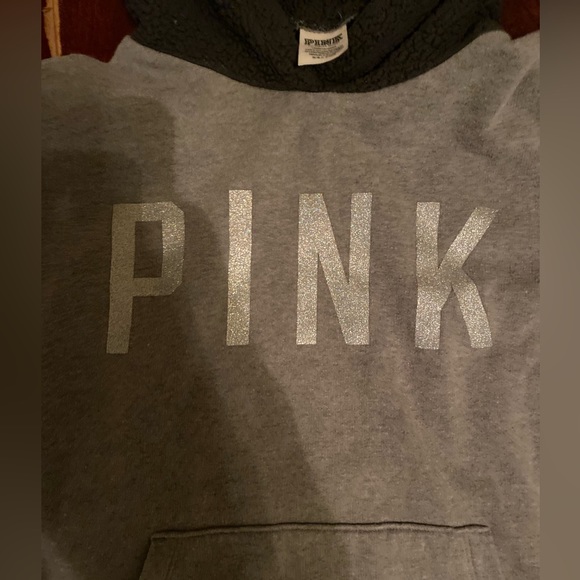 PINK fleece pullover hoodie - Picture 4 of 10